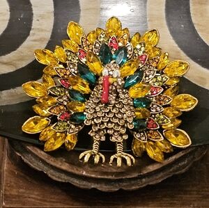 Thanksgiving Turkey Brooch